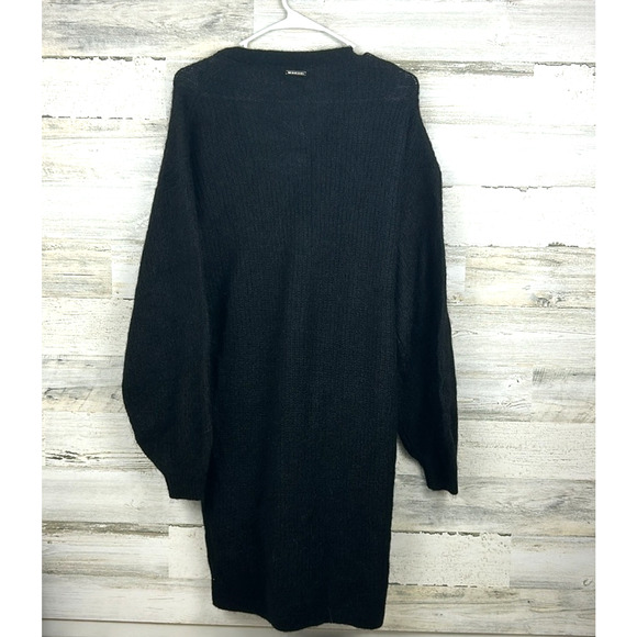 Michael Kors Women XS Black Wool Blend Long Oversized Duster Sweater NWT - Picture 3 of 10